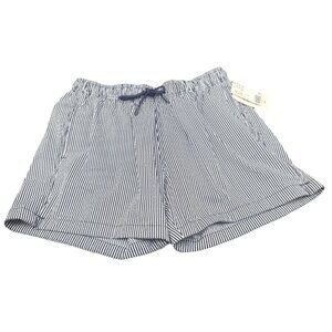 H&M Mens Blue White Striped Mid-Length Swim Shorts Mesh Lining Pockets Sz L NEW